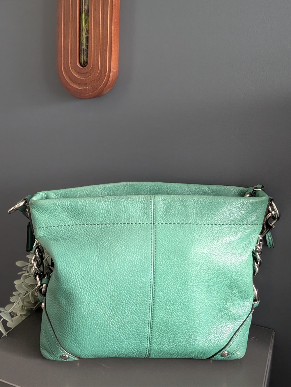 Coach Carly Mint Green Leather Bag - COA INCLUDED - Style F15251 - Picture 5 of 14